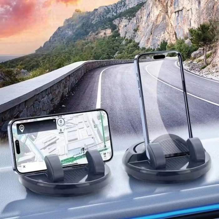 Leyloş Numaratörlü Güçlü Yapışkanlı 360 Derece Dönebilen Su Geçirmez Araç İçi Telefon Tutucu Plastik Aparat