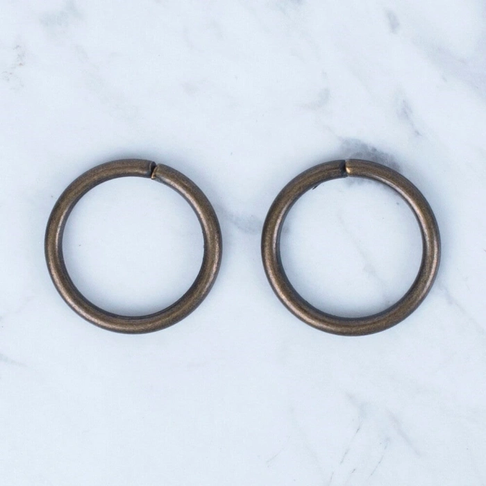 Leyloş Oksitli Altın Yuvarlak Halka 2 Li Paket