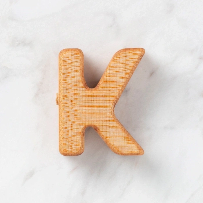 Leyloş Organik Ahşap Harf - K