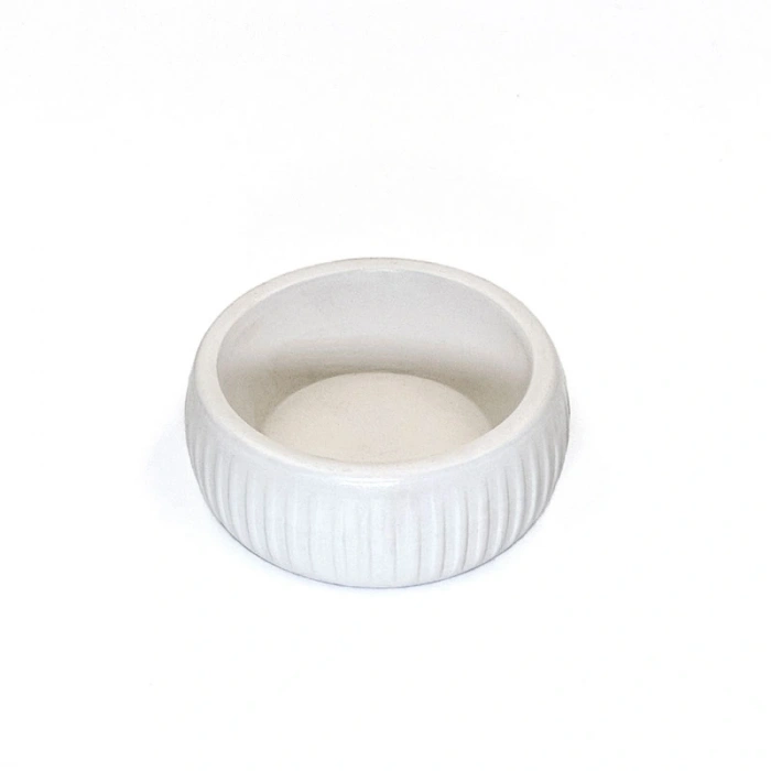 Leyloş Organik Seramik Mama Kabı Beyaz