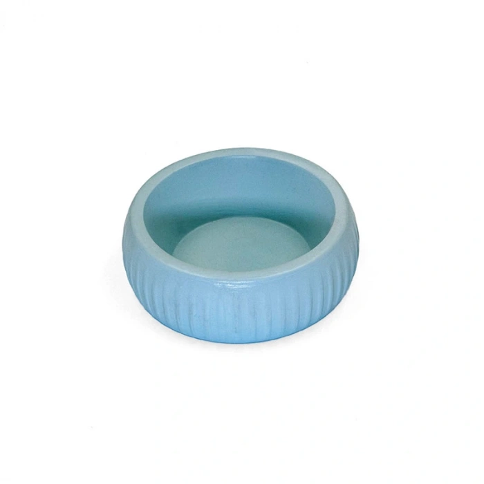 Leyloş Organik Seramik Mama Kabı Mavi