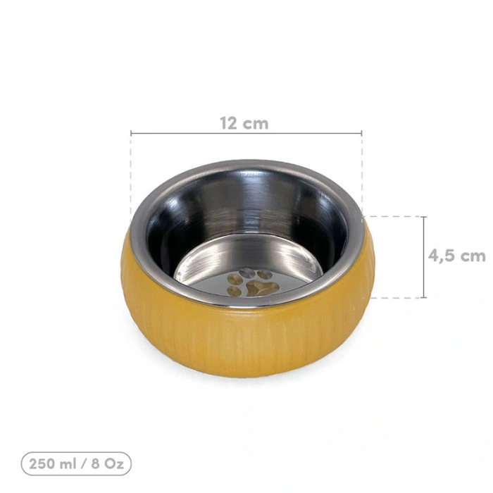 Leyloş Organik Seramik Mama Kabı Sarı