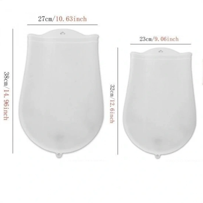 Leyloş Orta Hamur Torbası Silikon Şeffaf Hamur Yoğurma Torbası Ekmek Makarna Mantı  Hamuru Kolay Yo