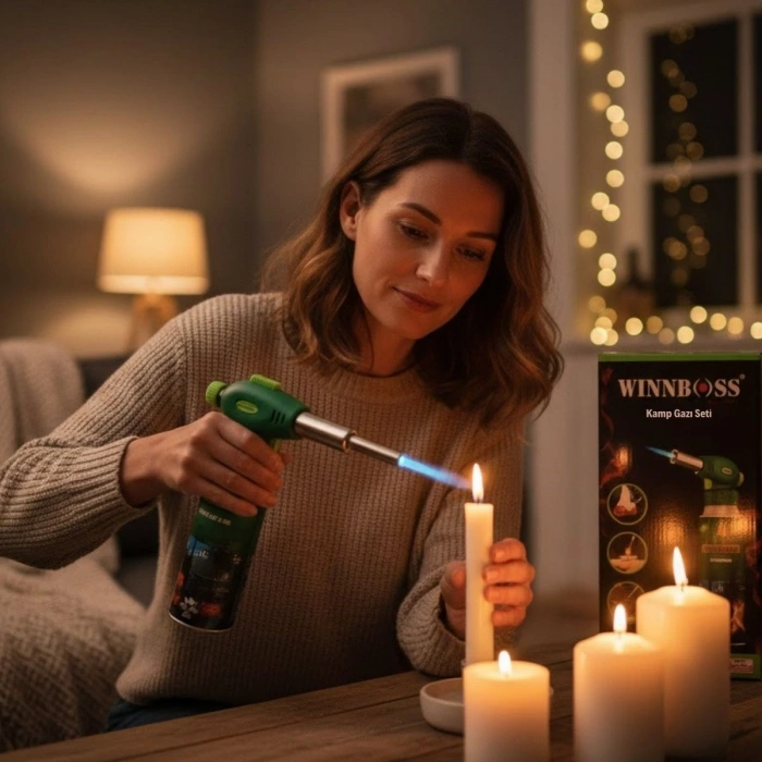 Leyloş Outdoor Kamp, Piknik Ve Tamir İşleri İçin Kamp Gazı Seti – Taşınabilir Pürmüz Alev Tabancası Ve Yüksek Performanslı Gaz Kartuşu