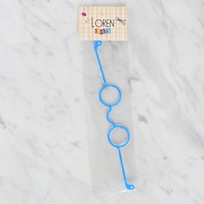 Leyloş Plastik Amigurumi Gözlük Koyu Mavi