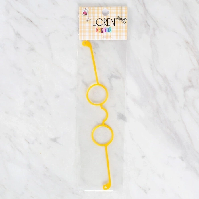 Leyloş Plastik Amigurumi Gözlük Sarı