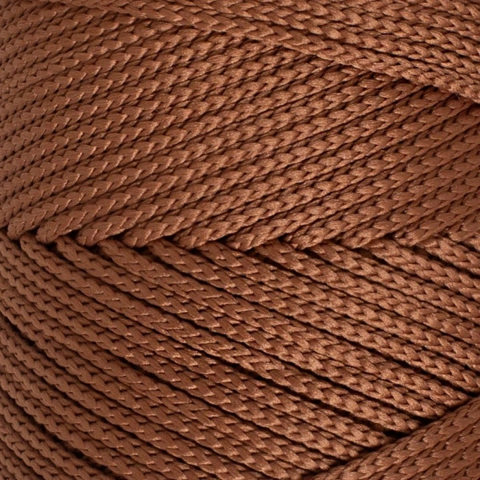 Leyloş Polyester Soft Macrame Kahverengi El Örgü İpi - Lm033 - 34439