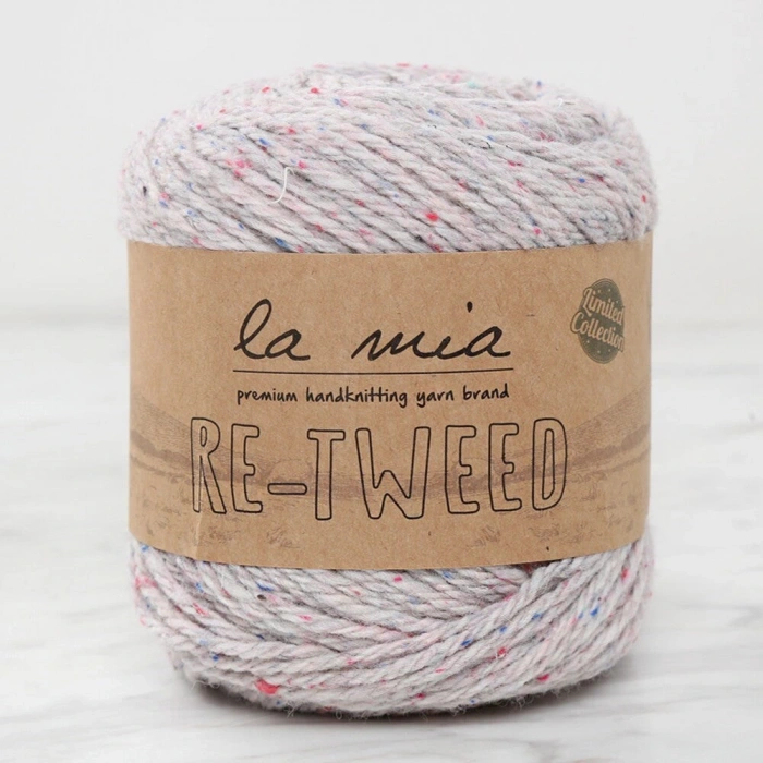 Leyloş Re-tweed Açık Gri Melanj El Örgü İpi - L156