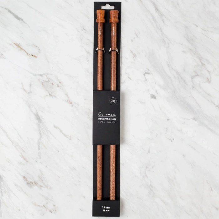 Leyloş Rosewood 10 Mm 36 Cm Ahşap Örgü Şişi