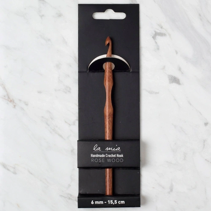 Leyloş Rosewood 6 Mm 15.5 Cm Ahşap Yün Tığ