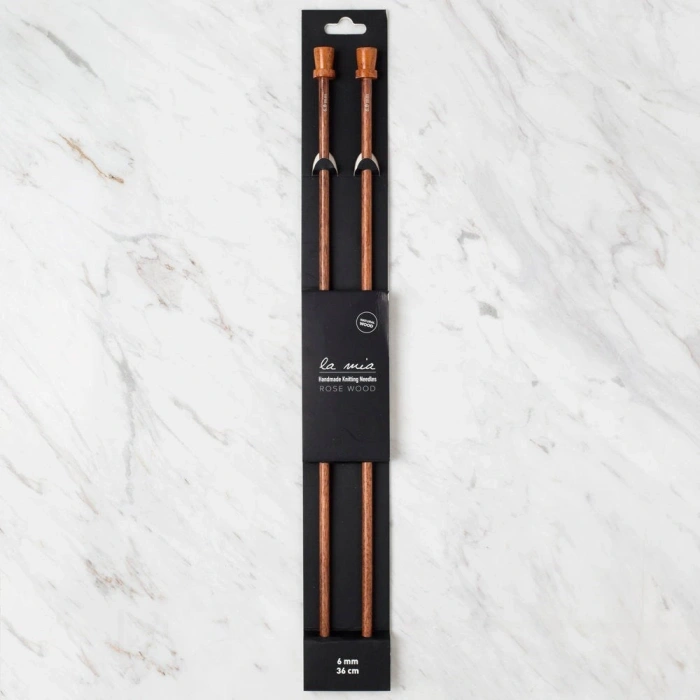 Leyloş Rosewood 6 Mm 36 Cm Ahşap Örgü Şişi