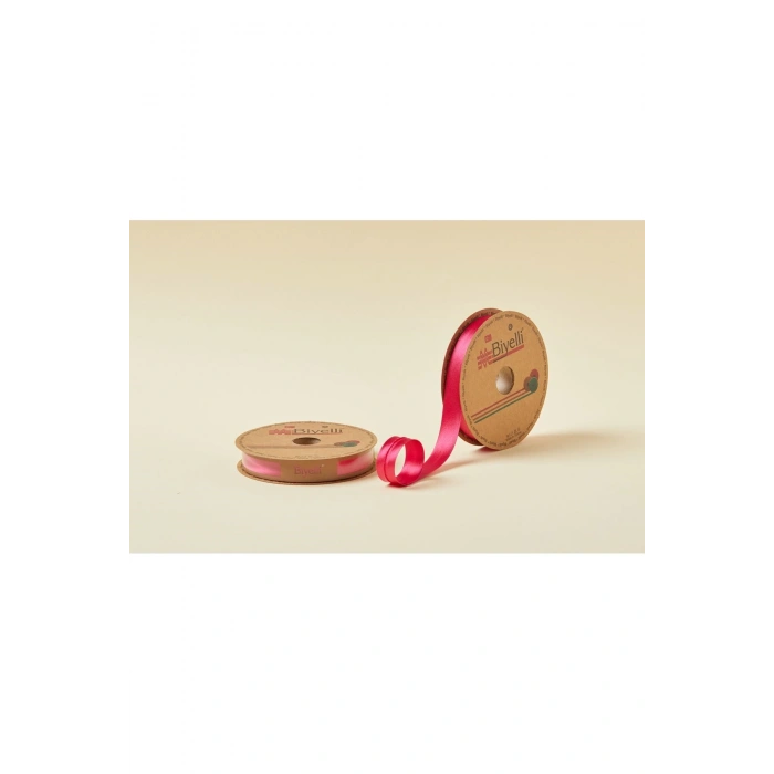 Leyloş Saten Katlı 008 Fuşya 2 Cm 25 Metre %100 Polyester