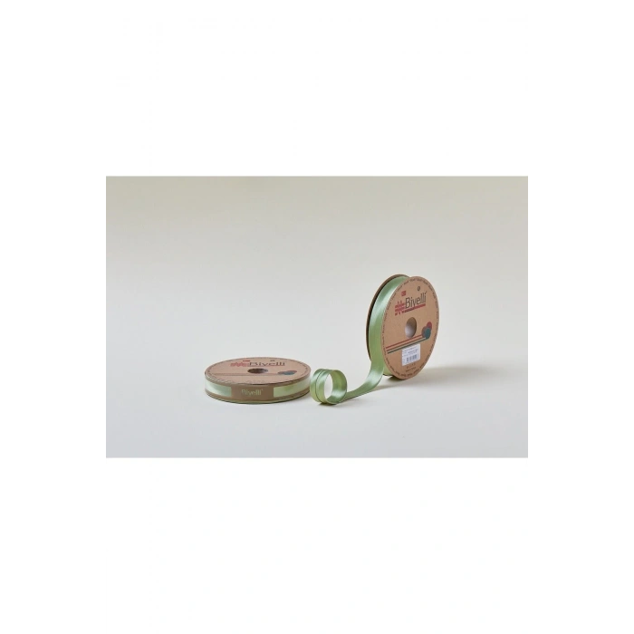 Leyloş Saten Katlı 017 Ceviz Yeşili 2 Cm 25 Metre %100 Polyester