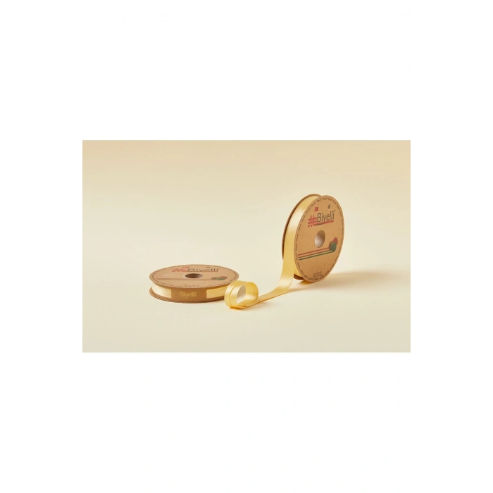 Leyloş Saten Katlı 049 Sarı 2 Cm 25 Metre %100 Polyester