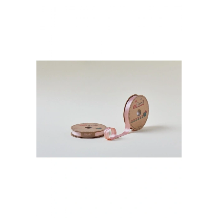 Leyloş Saten Katlı 097 Pudra 2 Cm 25 Metre %100 Polyester