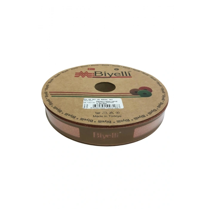 Leyloş Simli Katlı 301 2 Cm 25 Metre %50 Simli % 50 Polyester