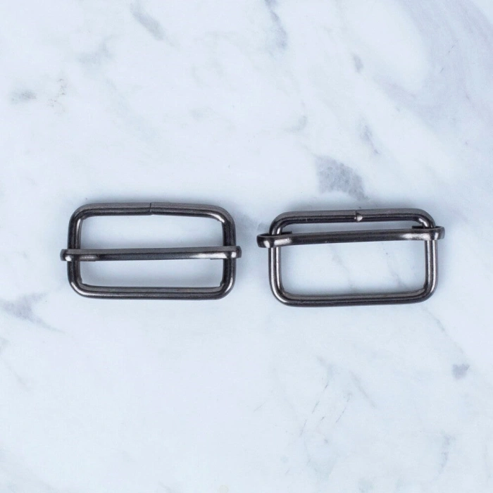 Leyloş Siyah Metal Toka Sürgülü 2 Li Paket