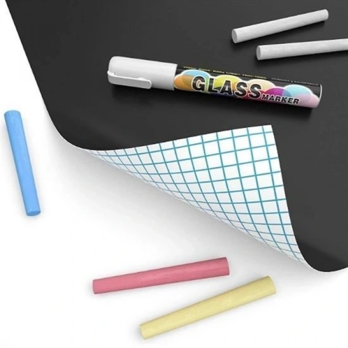 Leyloş Sticker Rulo Yapışkanlı Çocuk Yazı Yazma Tahtası Yazı Yazma Sticker