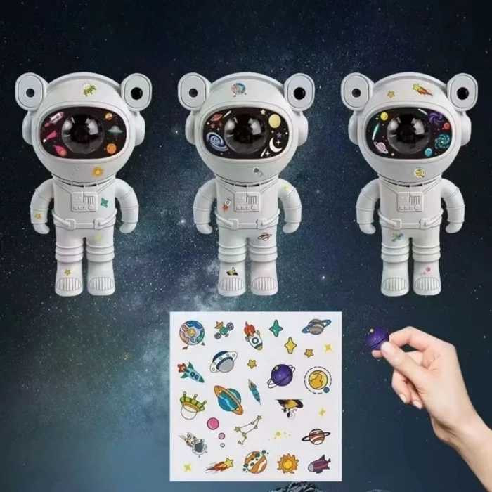 Leyloş Stickerlı ,kumandalı Astronot Model Gece Lambası