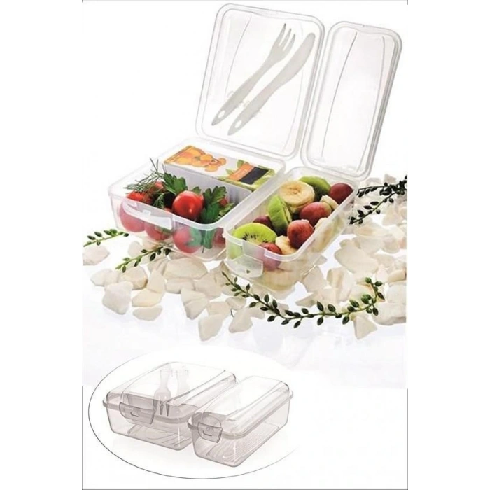 Leyloş Takeaway Ergonomik Asorti Çatal Bıçaklı Pratik Yoğurt Saklama Kabı
