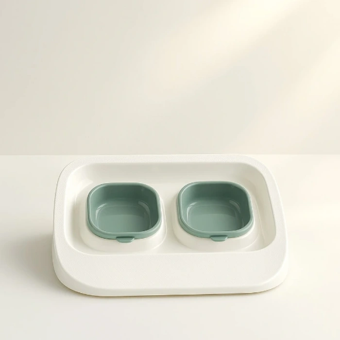 Leyloş Yeşil 2si 1 Arada Mama Ve Su Kabı