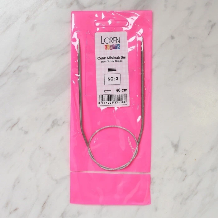 Loren Crafts 3 Mm  Çelik Misinalı Şiş 40 Cm