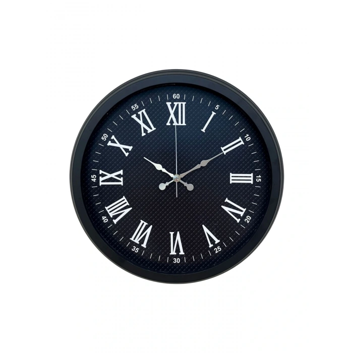 Luxury Black 40 Cm Metal Duvar Saati