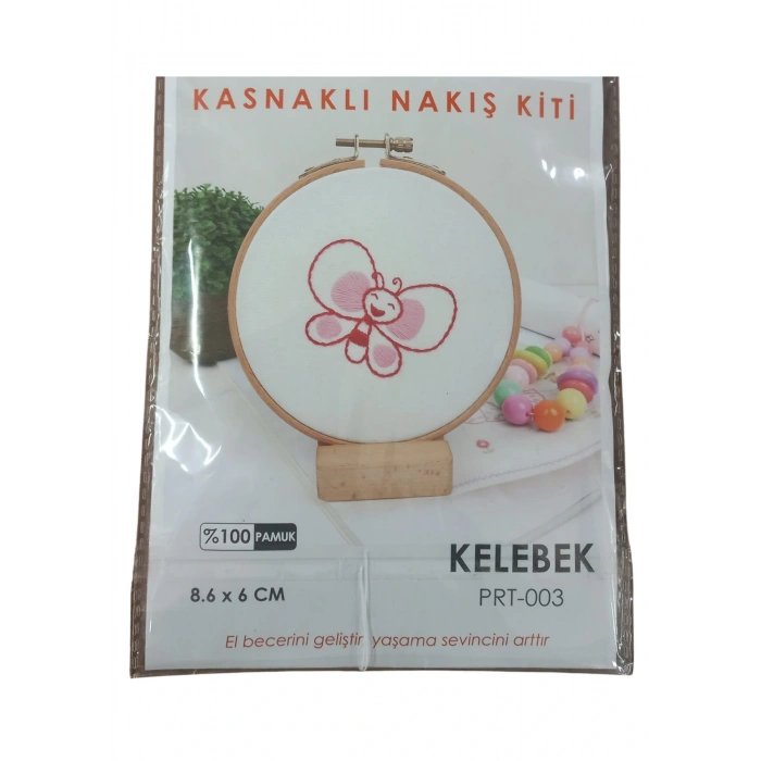 Nakış Kitleri Kasnaklı 8.6 X 6 Cm Kelebek