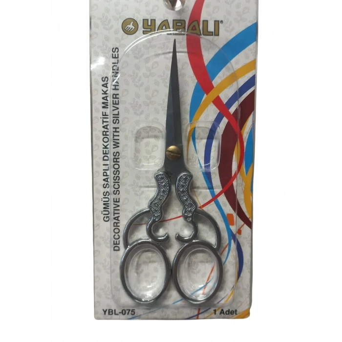 Nakış Makası Gümüş Saplı Dekoratif Makas Ybl-075 Model 5