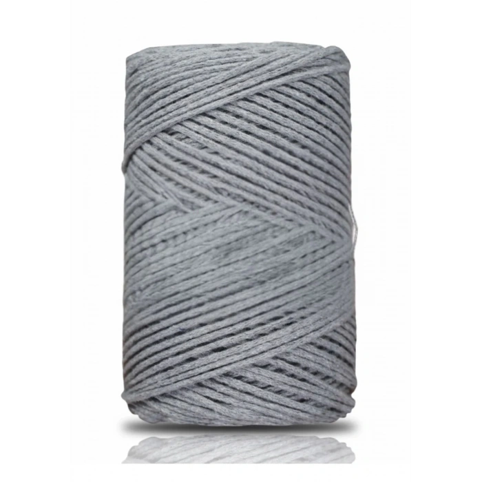 Pamuk Makrome 2 Mm Gri