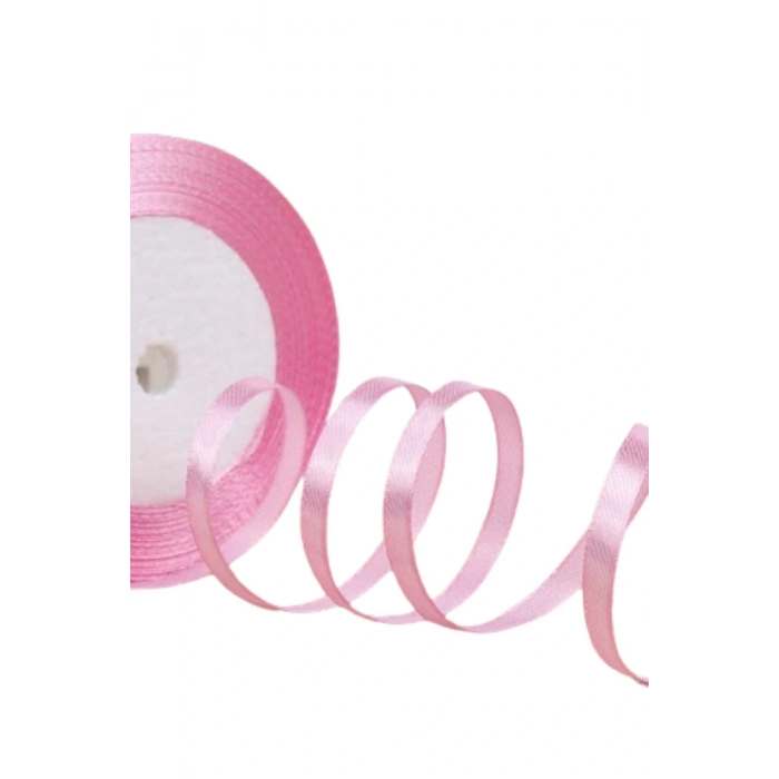 Saten Kurdele 3 Cm 10 Metre Toz Pembe