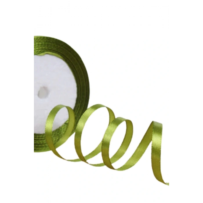 Saten Kurdele 3 Cm 10 Metre Yağ Yeşili