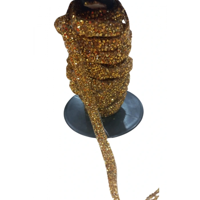 Silikonlu Yapıştırma Taş 1 Cm Gold 10 Metre