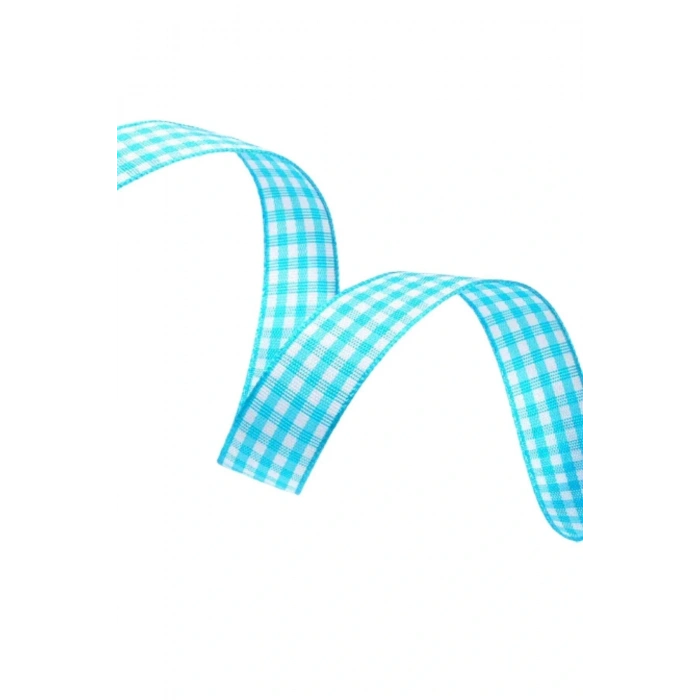 Tafta Ekoseli Kurdele 25 Mm Mint 10 Metre