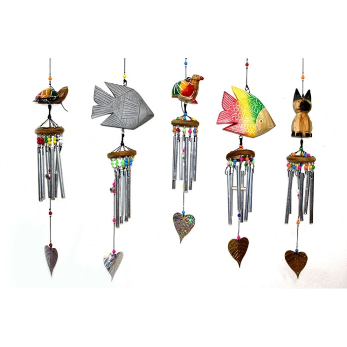 Üstü Ahşap Altı Metalli Rüzgar Çanı