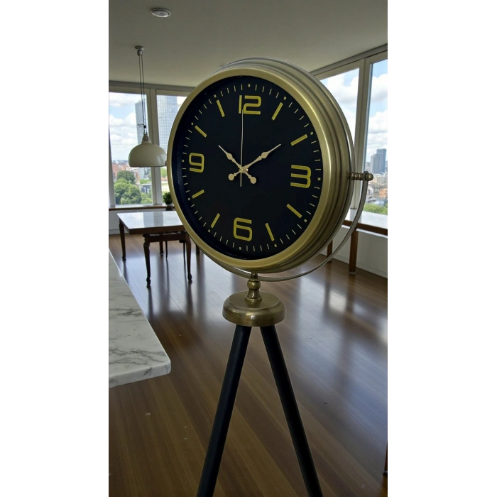 Zamanın Asaleti Eskitme Tripod Ayaklı Saat