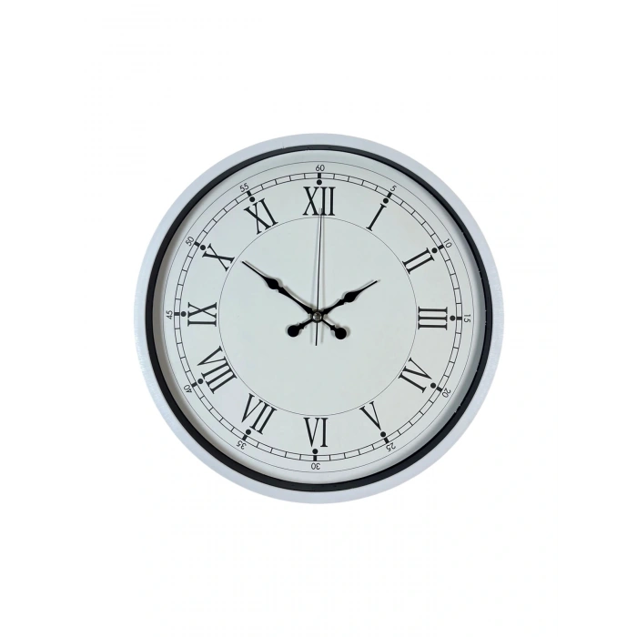 Zentime 36 Cm Beyaz Dekoratif Duvar Saati