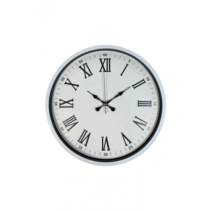 Zentime 36 Cm Beyaz Dekoratif Duvar Saati