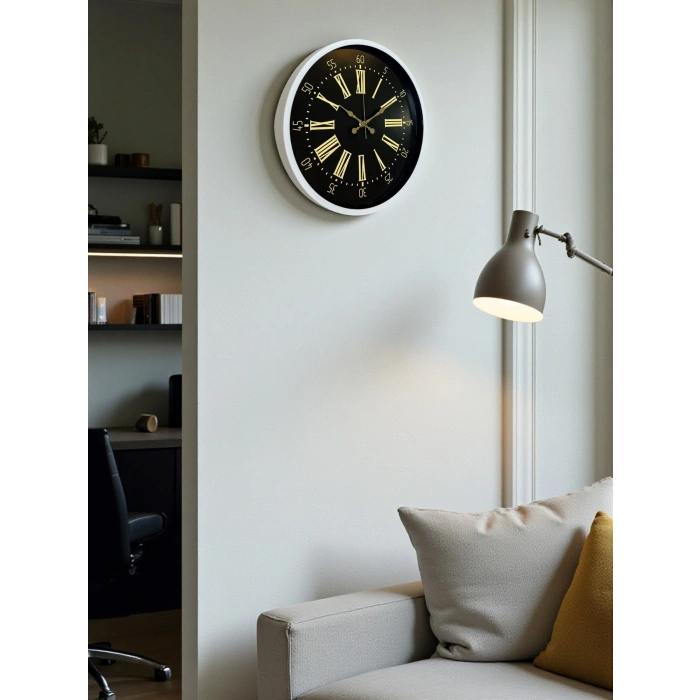 Zentime 36 Cm Beyaz Dekoratif Duvar Saati