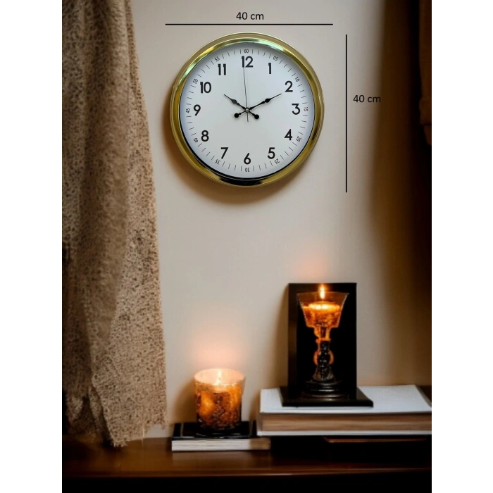 Zentime 36 Cm Gold Lüks Duvar Saati