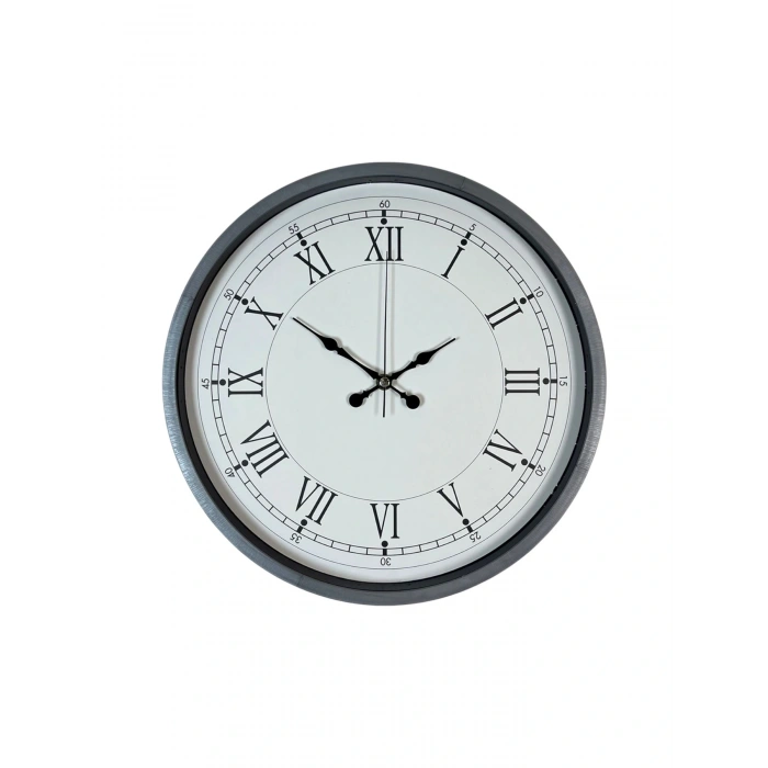 Zentime 36 Cm Gri Dekoratif Duvar Saati