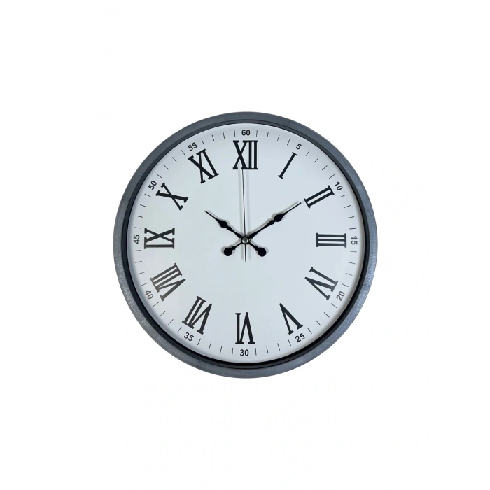 Zentime 36 Cm Gri Dekoratif Duvar Saati