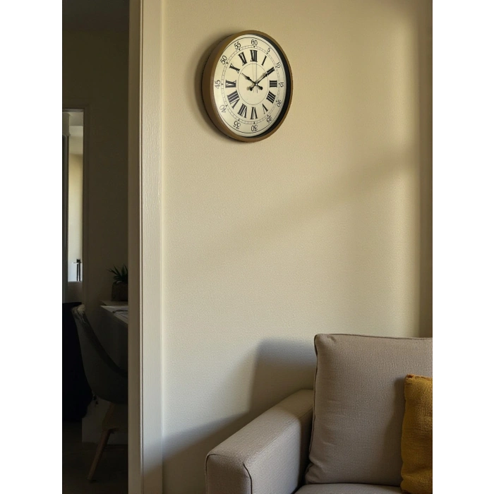 Zentime 36 Cm Kahverengi Dekoratif Duvar Saati