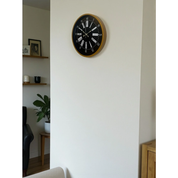 Zentime 36 Cm Kahverengi Dekoratif Duvar Saati