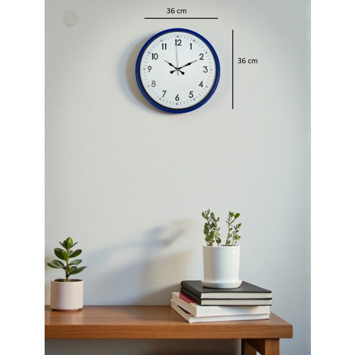 Zentime 36 Cm Lacivert Dekoratif Duvar Saati