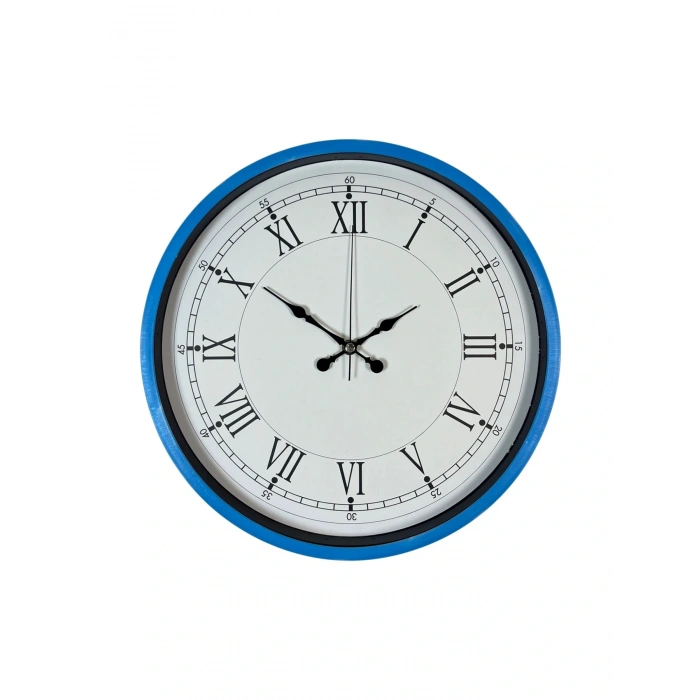 Zentime 36 Cm Mavi Dekoratif Duvar Saati