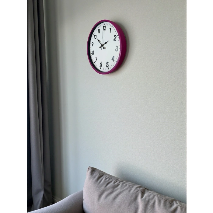 Zentime 36 Cm Pembe Dekoratif Duvar Saati