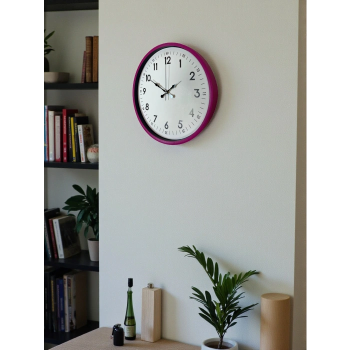 Zentime 36 Cm Pembe Dekoratif Duvar Saati