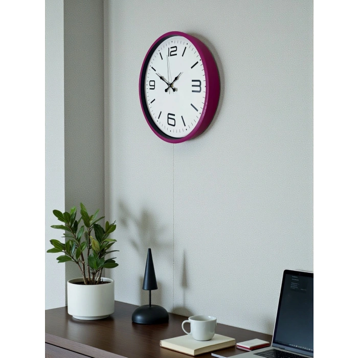 Zentime 36 Cm Pembe Dekoratif Duvar Saati