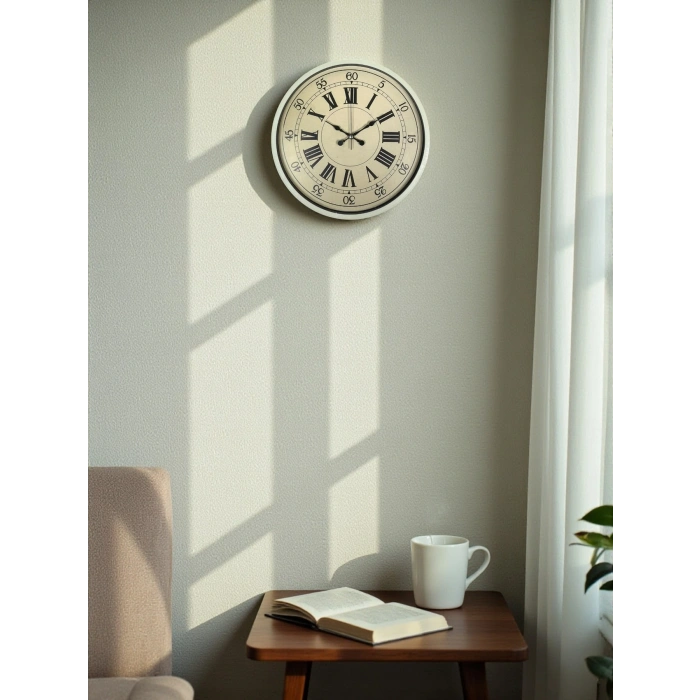 Zentime 36 Cm Sarı Dekoratif Duvar Saati